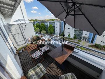 Provisionsfrei: Bezugsfreie 2 Zimmer DG Wohnung ohne Schrägen in Augsburg Haunstetten
