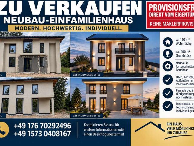 PROVISIONSFREI | NEUBAU EINFAMILIENHAUS | INDIVIDUELLE FERTIGSTELLUNG MÖGLICH