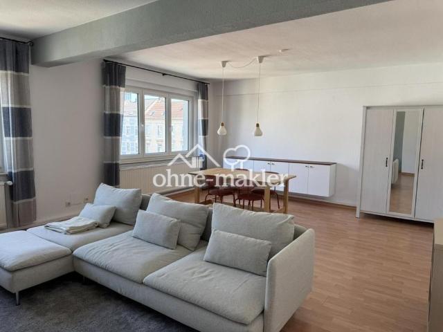 Provisionsfrei,renoviert,ruhig,95qm Wohnung 3,5 Zimmer+Küche mit EBK,Tageslichtbad,Südbalkon