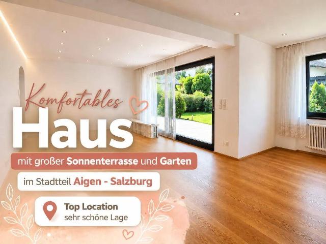 Provisionsfrei Schönes Haus in 5026 Salzburg Stadtteil Aigen großer Garten, Garage, Parkplatz, Sauna