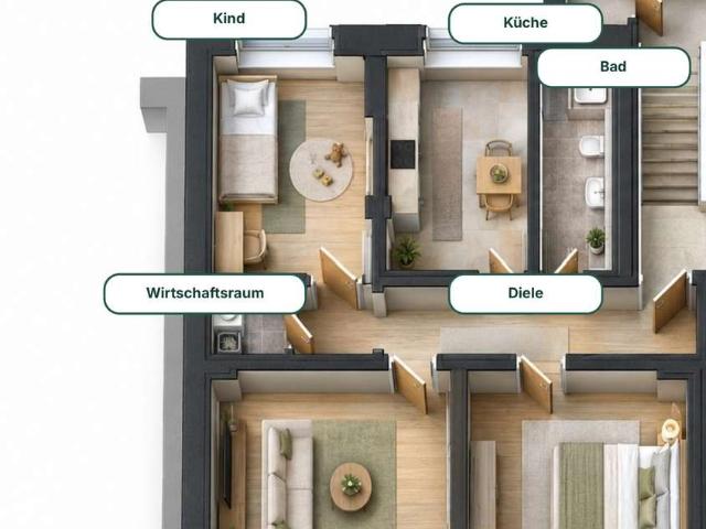 Provisionsfrei: Sanierte 3 Zimmer Eigentumswohnung, 75,12 m², Wärmepumpe in Wuppertal