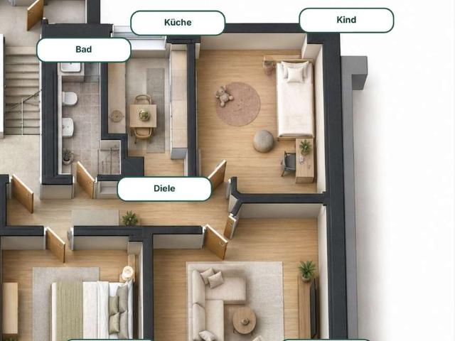 Provisionsfrei: Sanierte 3 Zimmer Eigentumswohnung, 81,76 m², Wärmepumpe in Wuppertal