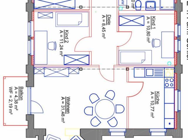 Provisionsfreie 4 Zimmer Wohnung ca.95qm Denkmal