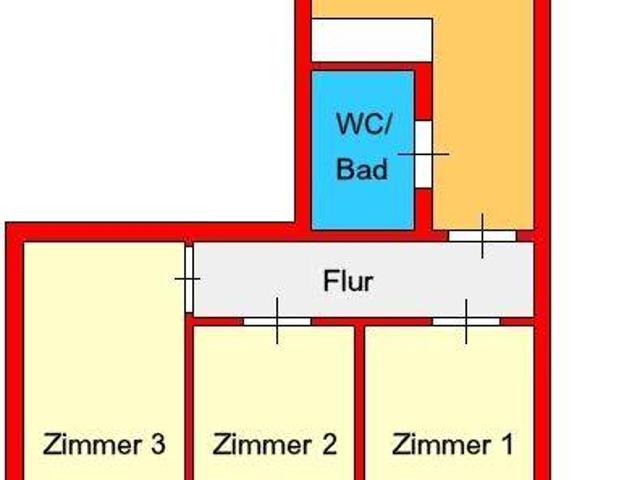 Provisionsfreie Altbau 3er WG Wohnung mit kleiner Ess Küche in TU Nähe zu vermieten!