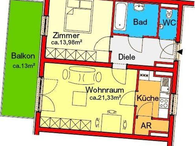 Provisionsfreies Stadtapartment mit Balkon Rosenkranzgasse