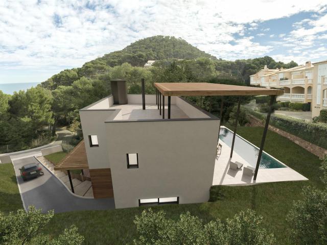 Proyecto de villa de nueva construcción con vistas al mar en. 250m² Begur