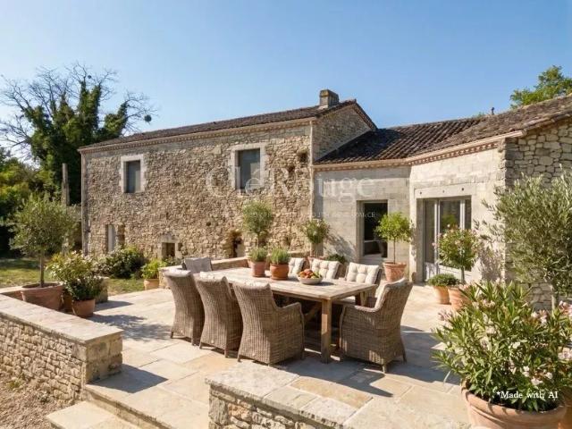 Proche de Monségur Magnifique propriété au bord de l'eau à. 260m² Monségur