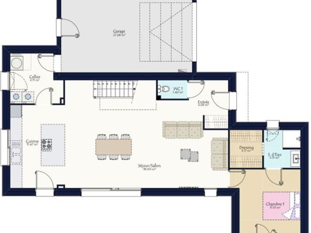 Projet de construction d'une maison neuve de 119.55 m² avec terrain à RUFFIGNE 44