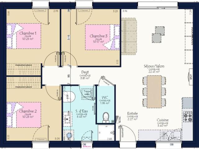 Projet de construction d'une maison neuve de 72.93 m² avec terrain à BLAIN 44