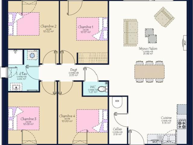 Projet de construction d'une maison neuve de 91.78 m² avec terrain à INGRANDES 49