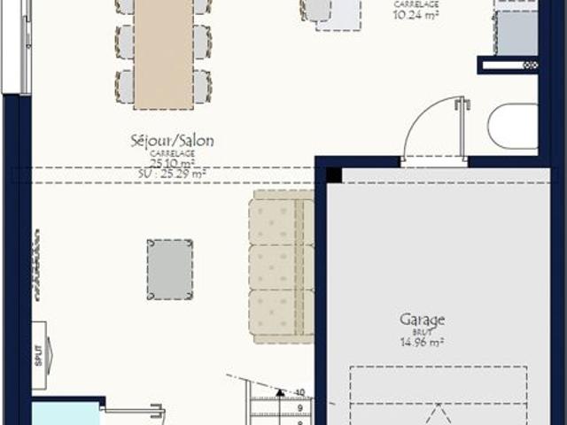 Projet de construction d'une maison neuve de 92.07 m² avec terrain à ABBARETZ 44