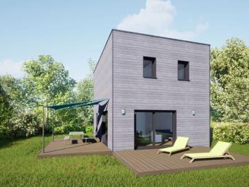 Projet de construction d'une maison bois de 80 m² avec terrain à AMBON 56