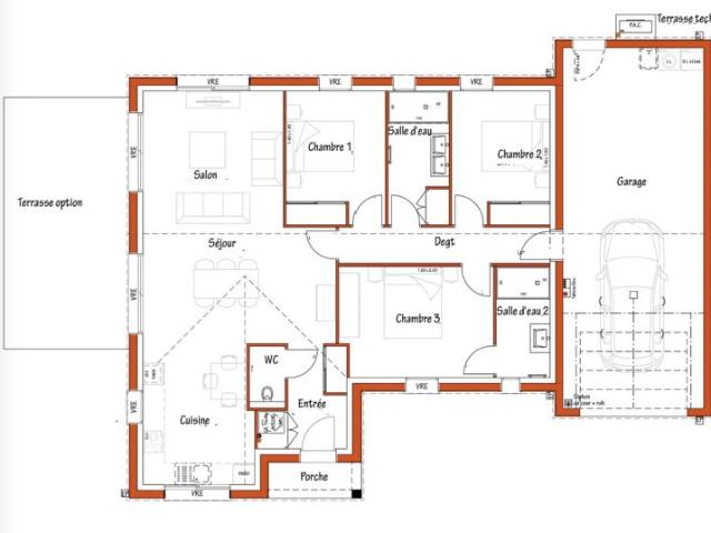 Projet de construction d'une maison 102 m² avec terrain à NOTRE DAME DE MONTS 85