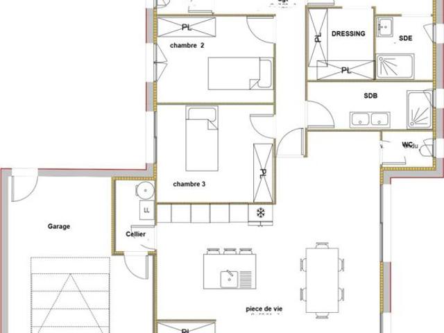 Projet de construction d'une maison 123.35 m² avec terrain à GENISSAC 33