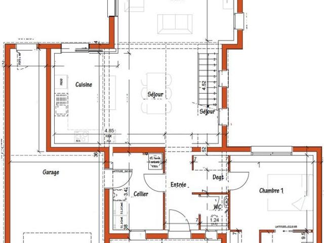 Projet de construction d'une maison 123 m² avec terrain à BEAULIEU SOUS LA ROCHE 85