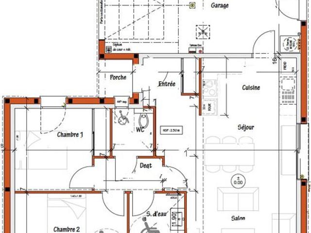 Projet de construction d'une maison 69 m² avec terrain à LA GARNACHE 85
