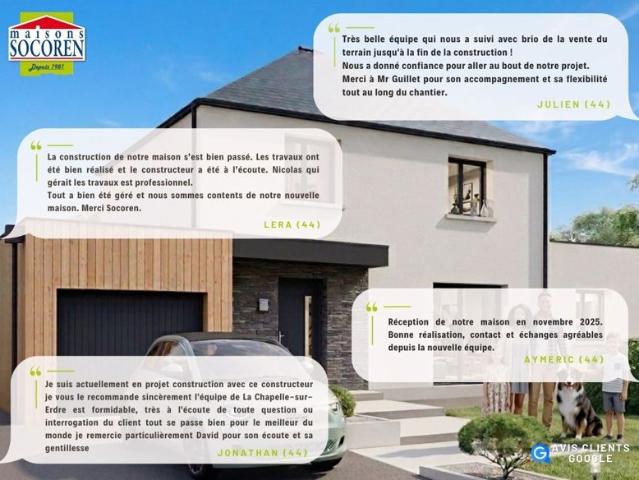Projet de construction d'une maison 60.17 m² avec terrain à SAINT HERBLAIN 44