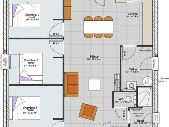 Projet de construction d'une maison 75 m² avec terrain à MAGNY COURS 58