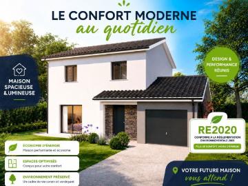 Projet de construction d'une maison 80 m² avec terrain à POLEYMIEUX AU MONT D'OR 69