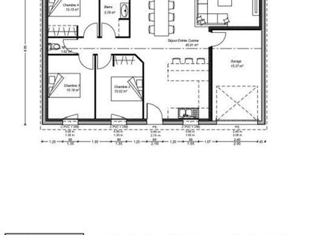 Projet de construction d'une maison 83 m² avec terrain à IZON 33