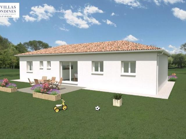 Projet de construction d'une maison 94.95 m² avec terrain à CURSAN 33