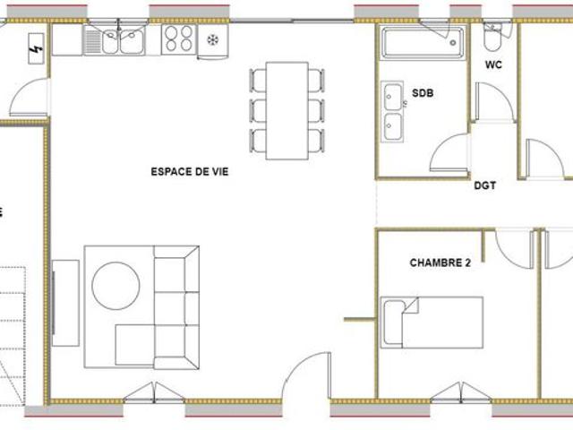 Projet de construction d'une maison 94.95 m² avec terrain à SAINT ANDRE DE CUBZAC 33