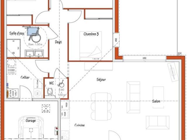 Projet de construction d'une maison 95 m² avec terrain à SAINT GERVAIS 85