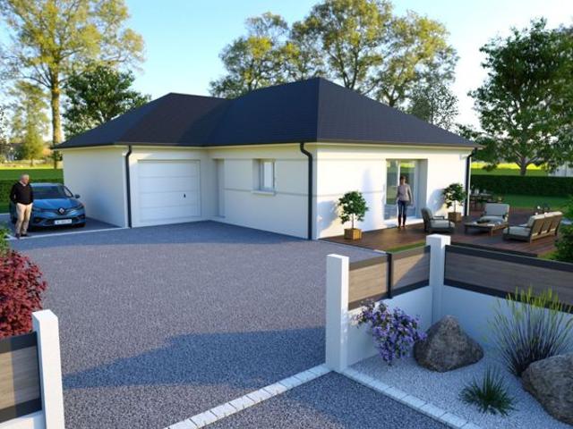 Projet de construction d'une maison 91 m² avec terrain à HOTTOT LES BAGUES 14