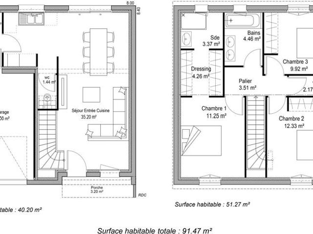 Projet de construction d'une maison 92 m² avec terrain à SAINT ROMAIN LA VIRVEE 33