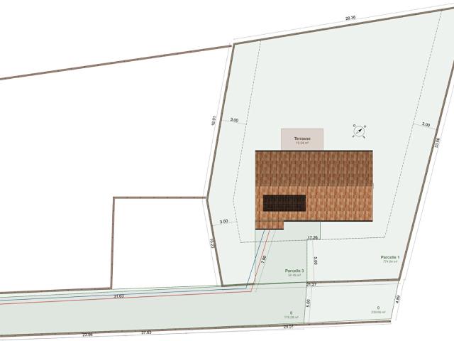 Projet de Maison de plain pied à Tercé