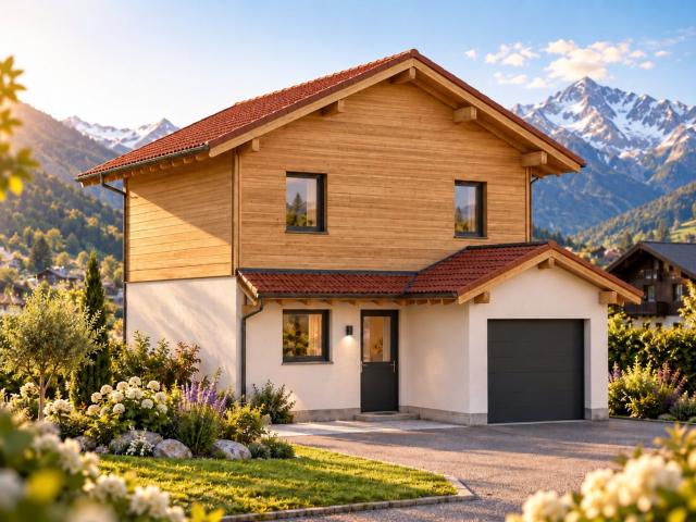 Projet de maison familiale avec vue dégagée annoncée – Archa. 118m² Archamps