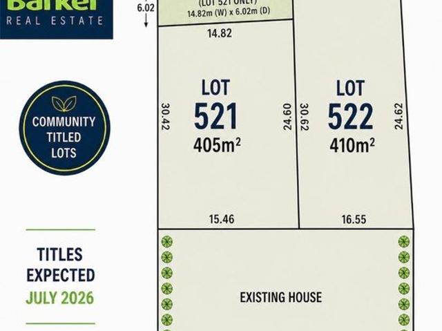 Proposed Allotment 522 Approx. 410m²