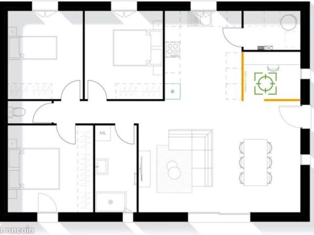 Propriété 4 pièces 80 m²