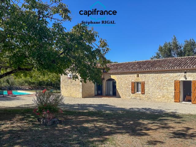 Propriete à vendre 5 pièces MAUROUX 46, 100 m2 sur 1,5ha de terrain