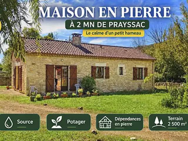 Prayssac 46220 Achat / Vente maison 3 pièces t3 jardin