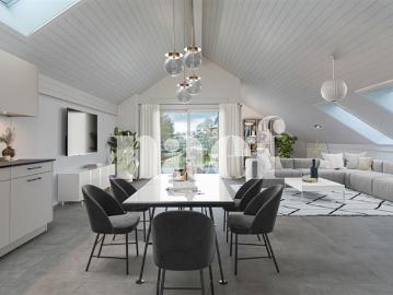 Prächtige 5,5 Zimmer Wohnung auf dem Dachboden mit Loggia zum Verkauf in St Aubin