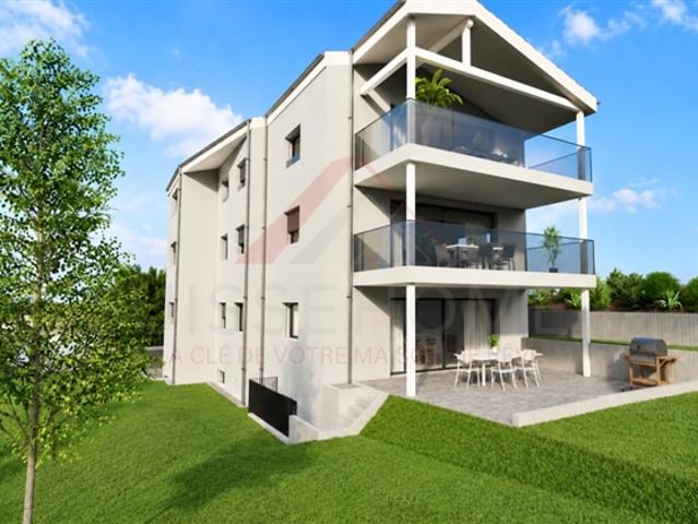 Prächtige neue Wohnung mit 4,5 Zimmern und großem nach Süden ausgerichtetem Balkon in Farvagny le Grand