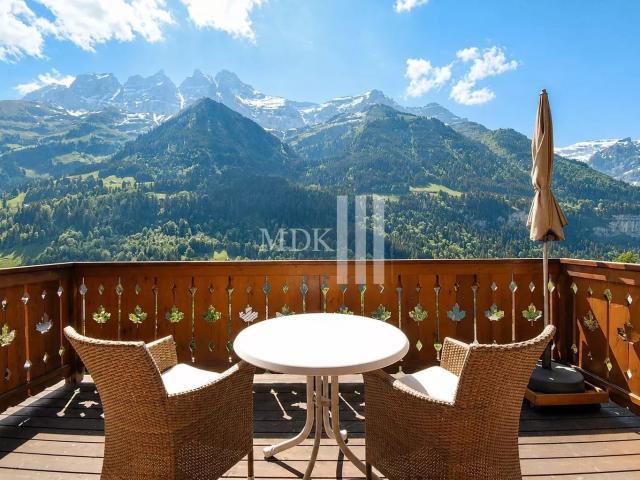 Prächtiges Chalet mit Blick auf die Dents du Midi