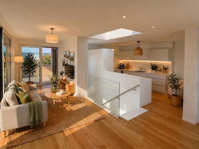 Prächtiges Doppelhaus mit einer großen 32 m² großen Terrasse, hell und modern