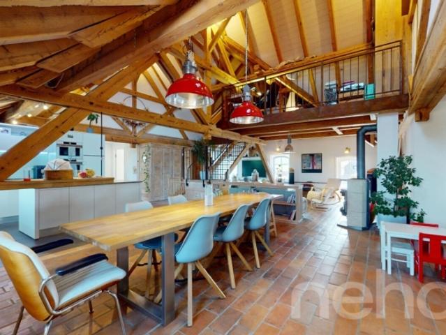 Prächtiges Doppelhaus unter dem Dach Raum und Geist eines Hauses