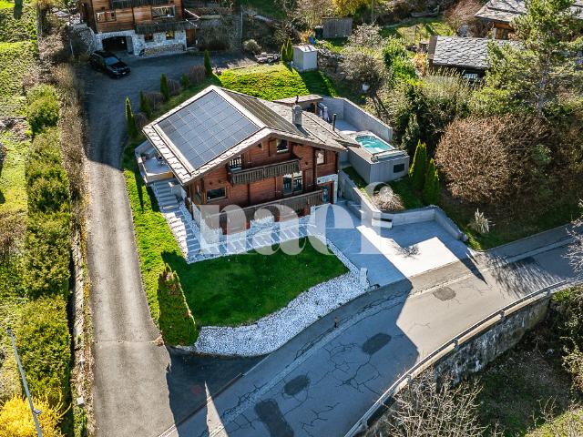 Prächtiges renoviertes Chalet mit Jacuzzi und Gegenstrompool zum Verkauf in Choëx