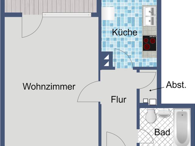 Praktische 1 Zimmer Wohnung mit Loggia in Offenbach am Main