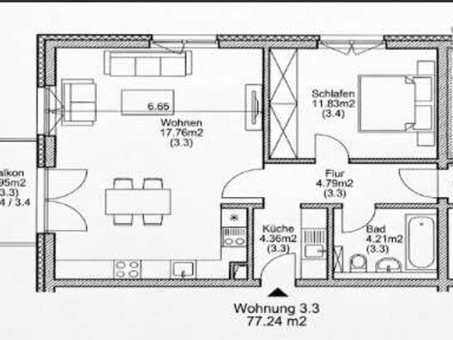Praktische 2 Raum Wohnung als Kapitalanlage
