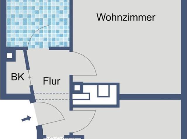 Praktische 2 Zimmer Mietwohnung mit Balkon in ruhigem Haus in Wiesbaden Dotzheim!