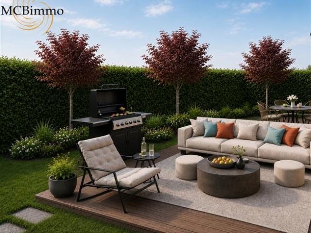 Letzte Wohnung auf Terrasse und Rasen Neu