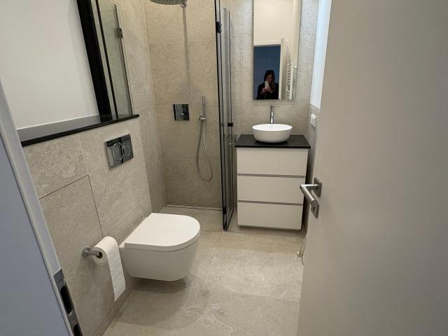 Pretty, well kept 1.5 room apartment with view of the Rhine, balcony and fitted kitchen, Dusseldorf Amsterdam Apartments for Rent