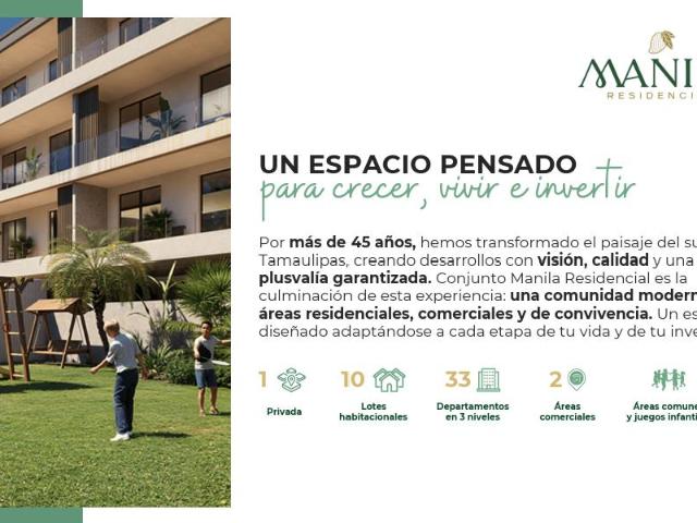 PREVENTA DE DEPARTAMENTOS MANILA RESIDENCIAL COL. ARENAL TAMPICO, TAMPS