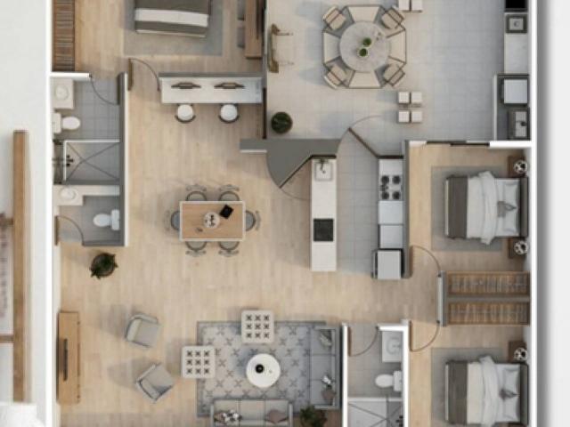 Preventa de Exclusivo Departamento en Primer Piso con Patio – Vallecito