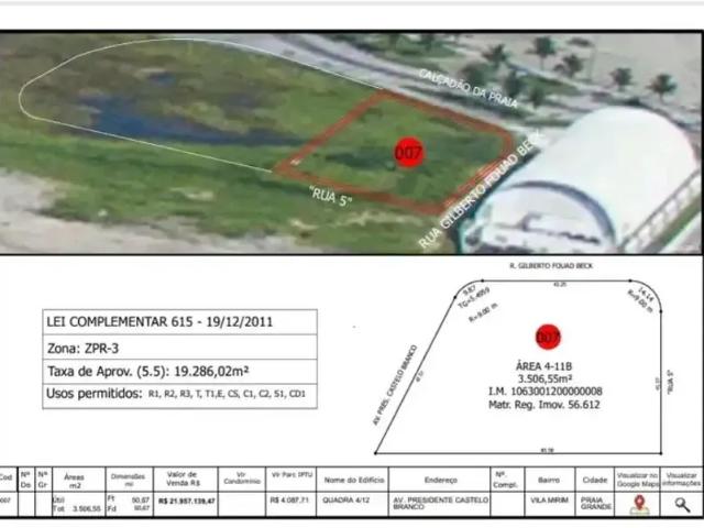 Terreno comercial para Venda em Praia Grande/SP Vila Mirim