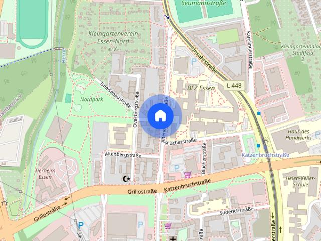 Preisgünstige, renovierte 2 Zimmer Wohnung direkt am Essener Nordpark